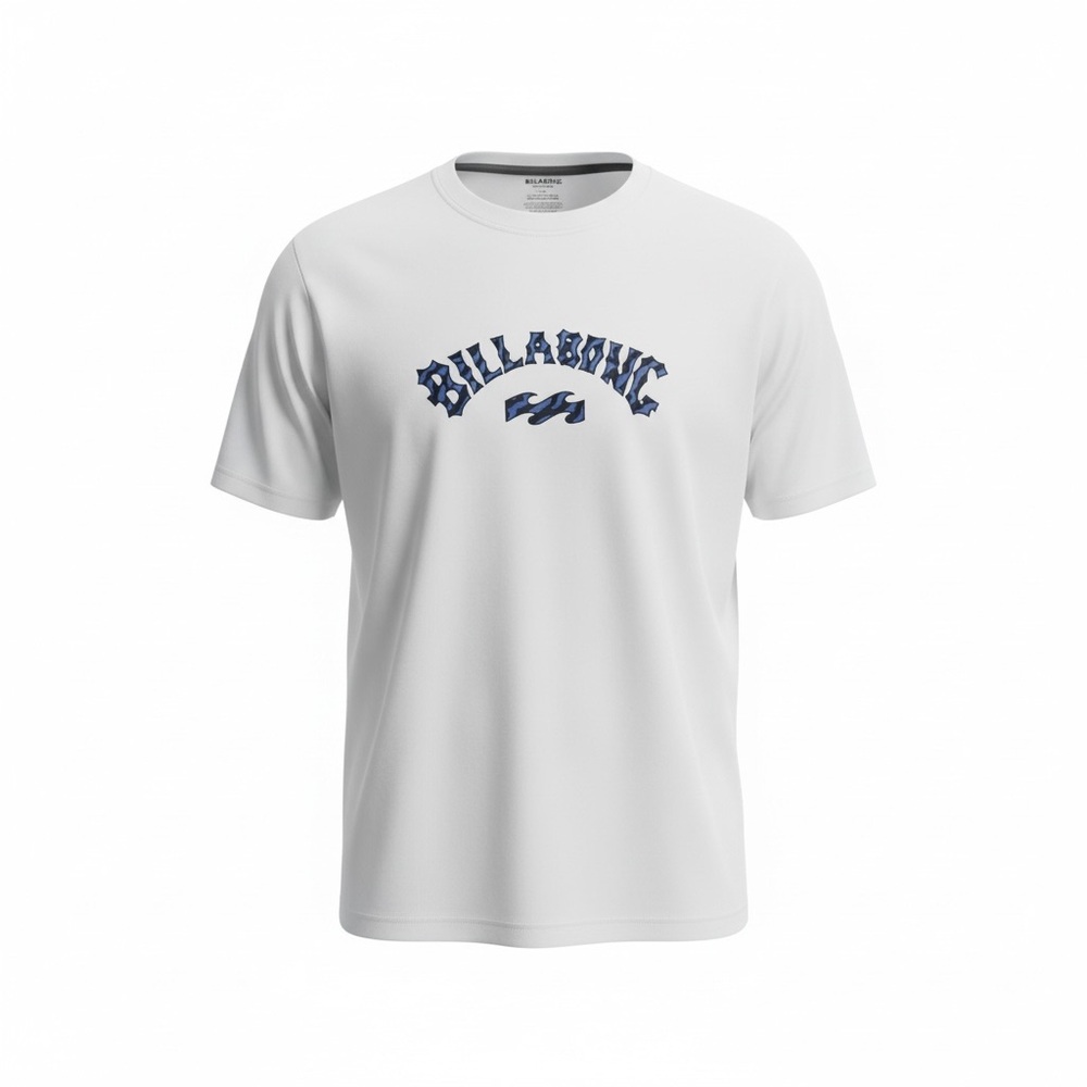 Billabong White Tee with Blue Logo